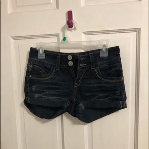 high waisted jean shorts